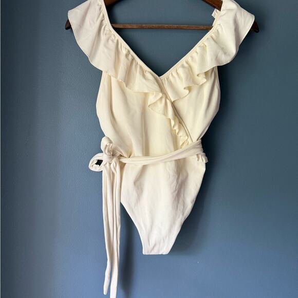 NEW Toluca Isabella Wrap Ivory Swimsuit - Picture 3 of 6